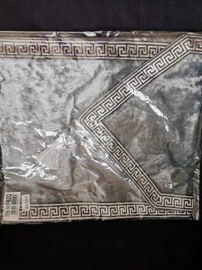 Tafelloper 30 x 120 cm Versace Style grijs/zwart