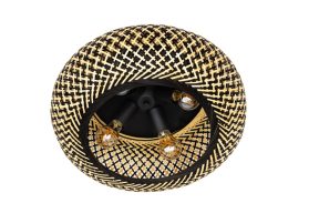 Plaffondlamp Rattan zwart Otis 4 lichts 50 cm