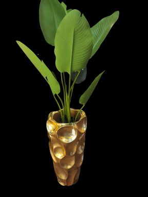 Vaas goud deuk 70 cm hoog excl plant