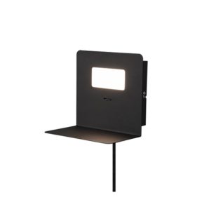 TRIO Wandlamp ALOFT 222670132 3W/LED Zwart USB