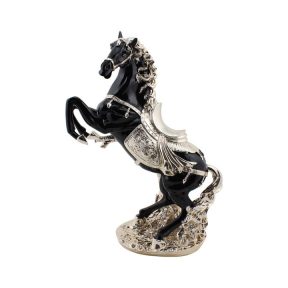 Paard zwart/goud 60 cm