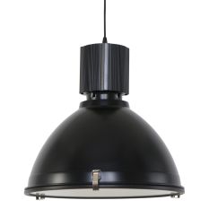 Hanglamp Warbier 7277ZW Zwart rond 47cm Industrieel