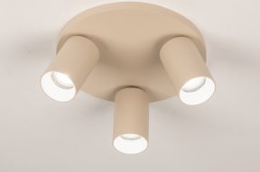 Spot beige /zandkleur 3 lichts rond