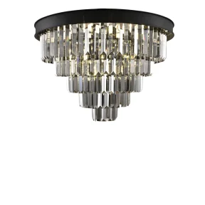 Plafondlamp zwart met goud 60 cm