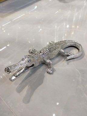 Alligator zilver klein