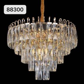 Hanglamp zilver met kristal glas 50 cm