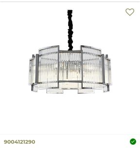 Hanglamp zilver met helder glas 60 cm doorsnee