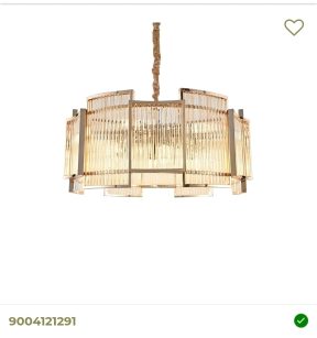 Hanglamp glas goud /goud 60 cm doorsnee