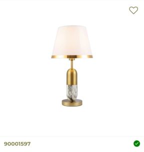 Tafellamp wit marmer met goud