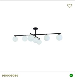 Hanglamp zwart met witte bollen