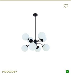 Hanglamp zwart met witte bollen