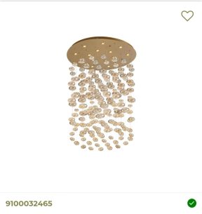 Hanglamp led met glas goud