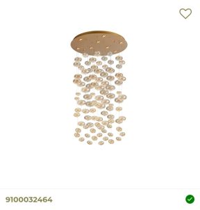 Hanglamp led met glas goud