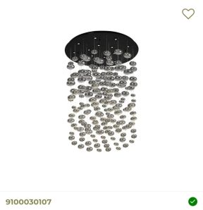 Hanglamp led met zwart glas