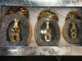 Decoratie set appel / love goud