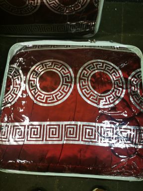 Bedsprei Versace rood/zilver