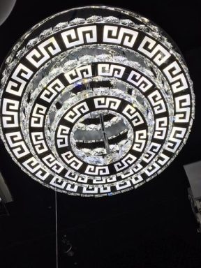 Versace Style lamp met 2 kleuren led rond 45 cm