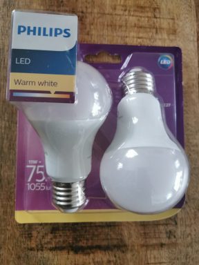 Philips Led 11 watt E 27 duopack warm wit