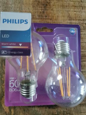 Philips Led 6watt  E27 duopack helder