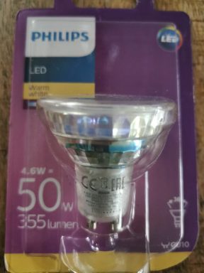 Philips Led GU 10 50 watt 355 lumen warm wit