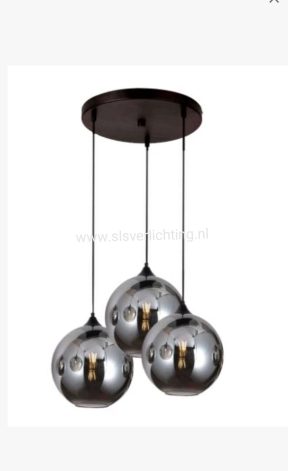 Hanglamp smoke 3 lichts rond