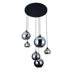 Hanglamp smoke 6 bollen rond Ø 60cm