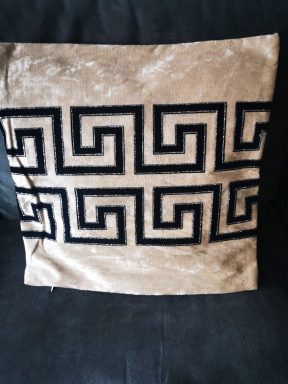 Versace stijl kussenhoes beige 45 x 45 cm