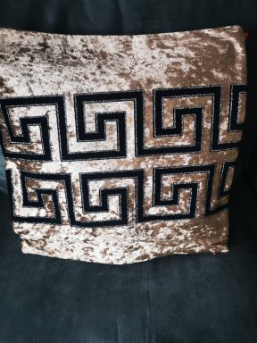 Versace stijl kussenhoes midden bruin 45 x 45 cm