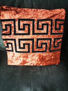 Versace stijl kussenhoes roest bruin 45 x45 cm