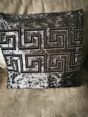 Versace stijl kussen hoes zwart 45 x 45 cm