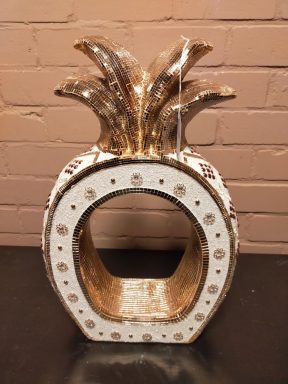 Decoratie ananas goud klein