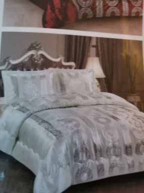 luxe bedsprei Versace Style wit/zilver
