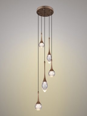 Hanglamp bubble kristal 5 lichts