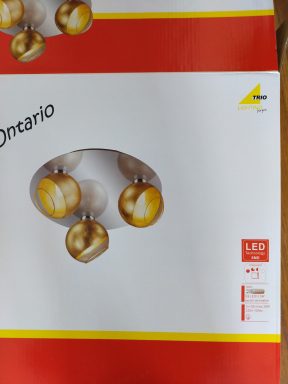 Gouden led spot 3 lichts Ontario Trio