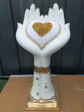 Decoratie hand goud /glitter