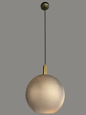 Hanglamp mat zwart glas 40 cm