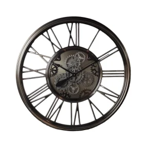 Klok rond 88,5 x 14,5 cm zwart open