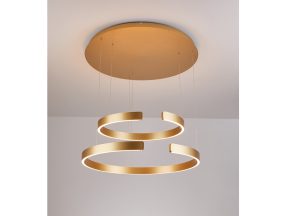 Hanglamp led Lux cirkel 60-80 cm goud