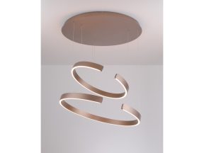 Hanglamp led Lux cirkel 60-80 cm antiek brons