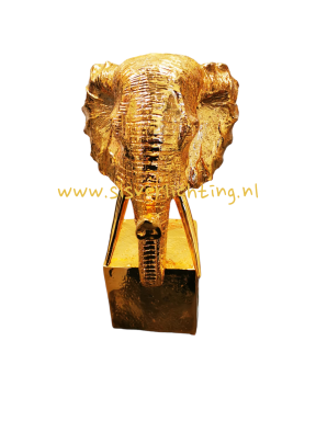 Olifant op standaard goud