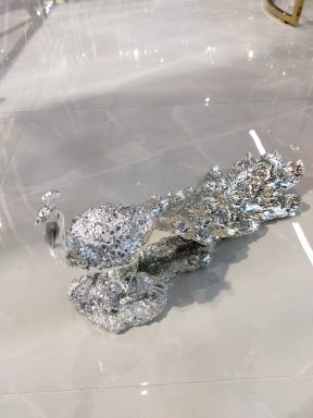 Pauw zilver lang model