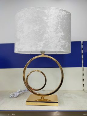 Tafellamp cirkel goud met velvet kap