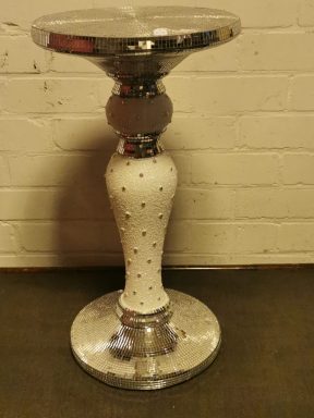 Bling bling vaas /bijzettafel zilver