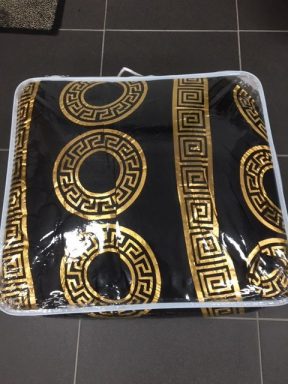 Luxe Versace Style bedsprei zwart goud 230 x250 cm