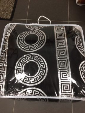 Luxe bedsprei Versace Style zwart /zilver 230 x 250 cm