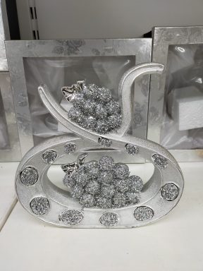 Druif decoratie zilver
