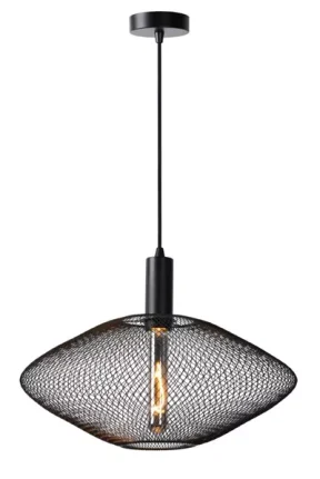 Lucide MESH - Hanglamp - Ø 45 cm - 1xE27 - Zwart
