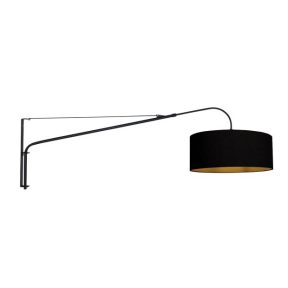 Wandlamp staal /zwart