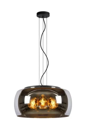 Lucide OLIVIA - Hanglamp - Ø 50 cm - 3xE27 - Fumé