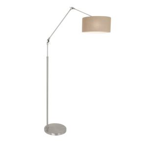 Vloerlamp Steinhauer staal met grijze kap 8101 st